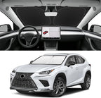 Custom Fit Windshield Sun Shade for Lexus NX 2015-2021, Blocks UV & Heat, Front Window Sunshade Accessorie, Easy Fold & Store Keep Your Car Cooler
