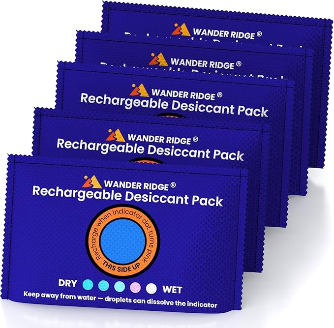 100g Rechargeable Desiccant Packs - Reusable Silica Gel Moisture Absorber, Car Dehumidifier Moisture Absorber with Humidity