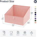 DIMJ Closet Storage Bins 8 Pack - Fabric Trapezoid Closet Organizer Bin, Foldable Storage Baskets for Shelves, Closet Shelf O