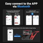 LOKITHOR JT400 2500A Portable Jump Starter with Battery Tester, 12V Car Battery Jump Starter for Up to 8.5L Gas or