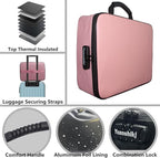 Yuanshikj Heat Insulated Fireproof Waterproof Safe File Organizer,Document Organizer Box with Lock Labels,Multi-Layer Portabl