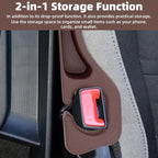 2pcs Car Seat Gap Filler, No Drop Guard Universal Gap Organizer Between Seat and Console Prevents Phone Keys Cards Falling (Brown)