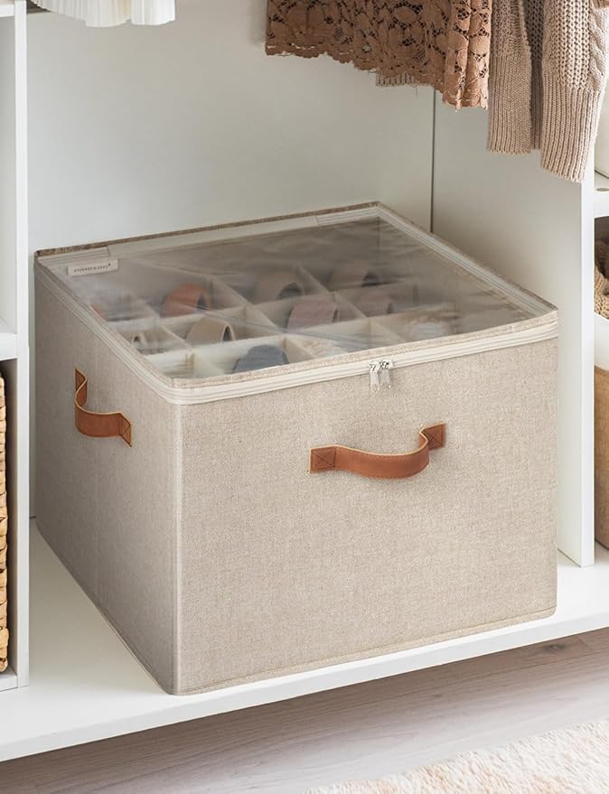 StorageWorks Under Bed Storage with Lid with Shoe Organizer for Closet