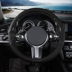 Steering Wheel Cover for BMW X3(2014-2017) X5(2014-2018) 3 Series(2012-2019) 5 Series(2014-2016) 328i 320i 330i 325i 528i 535i 530i 540i M3 2 4 6 Series X4 X6 M2 M4 M5 M6 (Black)
