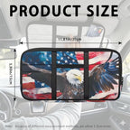 American Flag Car Sun Visor Organizer Multi-Pocket Visor Organizer Storage Pouch 11.81 x 5.9 Inch Car Sun Storage Pocket with Zipper