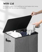 SOLEDI Laundry Hamper with Lid 130L Large & Tall Collapsible Laundry Basket, Clothes Hamper with Bag Removable Easy to Carry,