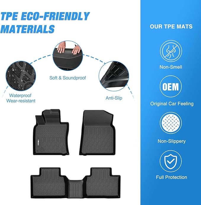 Nilight Floor Mats for Toyota Camry 2025 2026 (Hybrid Only) All Weather Custom Fit Heavy Duty Floor Liners