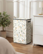 SOLEDI Laundry Hamper with Lid, 90L Tall & Large Floral Laundry Basket, Collapsible Clothes Hamper with Removable Bag, Dirty 