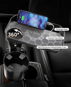JoyTutus Car Cup Holder Expander, Automotive Cup Attachable Tray with 360° Rotation,Large Cup Holder Adapt Most Regular Cups 