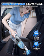 BQYPOWER Handheld Vacuum Cordless, 16000PA Strong Suction Hand Held Vacuum Dust Busters Cordless Rechargeable with Multiple A