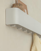 Kazai.® Coat Rack Wall Mount with Shelf 'Tone' | Modern Design Coat Hanger with Hidden Hooks and Storage | Hat Rack with Shel
