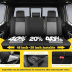 LINGVIDO Car Seat Covers Full Set (5 Seats) - Premium Perforated Nappa Leather, Waterproof Shield, Omni-Adapt Fit SUVs Sedans