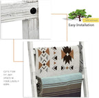 FUIN 6.4ft Extra Wide Wooden Blanket Ladder Living Room Decorative Wal Leaning Farmhouse Quilt Display Holder Rustic Wood Tow