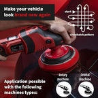 MENZERNA 6 Inch Polishing Pad Heavy Cut for Scratch Repair I Body Repair and Detailing Pads with Safety Edge & Velcro Attachment I Washable & Long Lasting I Thin Pad with Hole for Anti Heat Build-Up