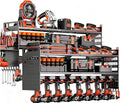 2-Pack Large Power Tool Organizer Wall Mount,Heavy Duty Cordless Tool Organizer with 18 Drill Holder,600 Lbs Capacity 3-Layer