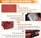 Car Trunk Organizer, Oxford Fabric Waterproof & Anti-Slip Vehicle Storage Box with Leak Proof & Insulated Cooler Bag, Large Cap