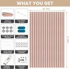 Jilron Accordian Door Curtain, 100% Blackout Folding Magnetic Doorway Curtains,Linen Style Closet Doors,for Room Divider,Priv