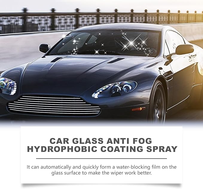 Water Repellent Car Windshield,Hydrophobic Spray,Automotive Window Glass Cleaner Ceramic Vidrio Coating Reatment -Anti Fog & 