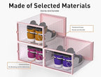 Kuject X-Large Shoe Storage Boxes Organizers Clear Plastic Stackable 12 Pack, Shoe Rack & Holder Substitute, Sneaker Containe
