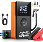 Jump Starter with Air Compressor, 8000A 180PSI, Portable Car Battery Jump Starter (All Gas/12L Diesel) 12V Automobile Jump