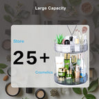 360 Rotating Makeup Organizer, 2 Tier Lazy Susan Bathroom Counter Organizer, Skincare Organizers, Spinning Perfume Organizer 