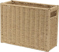 14.6 x 5.9 x 10.8 Inch Large Decorative File Box, Decorative File Baskets for Seagrass Hanging Organizers Portable Letter Siz