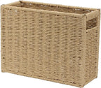 14.6 x 5.9 x 10.8 Inch Large Decorative File Box, Decorative File Baskets for Seagrass Hanging Organizers Portable Letter Siz
