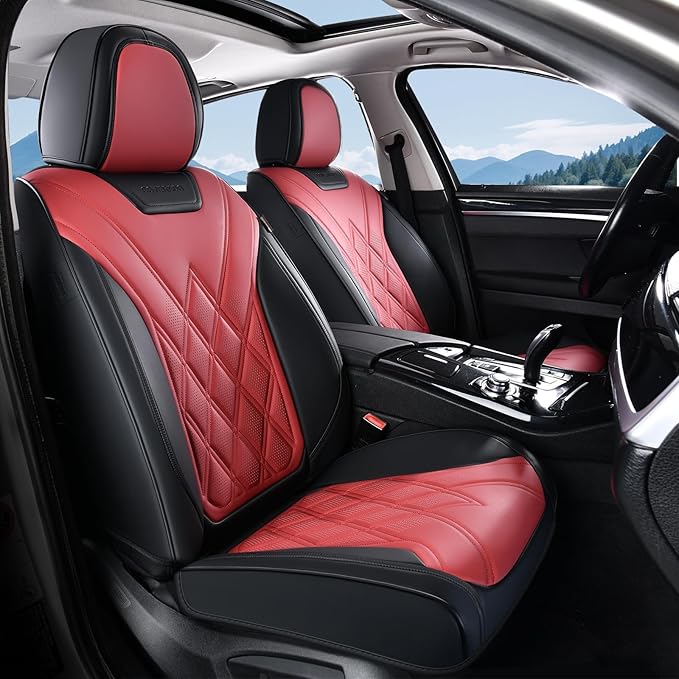 Coverado Car Seat Covers, Front Covers for Cars, Car Seat Cover Front Seats, Automotive Seat Cover, Waterproof, Leather Car S