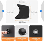 KUST 23''×21.6'' Side Window Sun Shade for Semi Truck, RV Semi Truck,Volvo VNL,International Trucks, Freightliner Black&Silver Side Window Shade, Sunshade with Suction Cup, Glare Sun UV Rays 2PCS