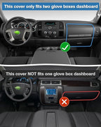FIILINES Dash Cover for Chevrolet Silverado/GMC Sierra 2007-2013 (Only Fits with Two Glove Boxes) Dashboard Mat Cover Sunshad