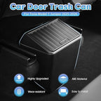 Shademax Rear Trash Can for Tesla Model Y Juniper 2026 2025 Center Console Organizer Backseat Storage Box Underseat Storage Tray Garbage Can Bin for Model Y Juniper Accessories Press Open Design Black