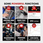 LAUNCH CR629 OBD2 Scanner ABS SRS Scan Tool with Active Test, 3 Service Oil/SAS/BMS Reset Tool, Full OBD2 Functions Car Code