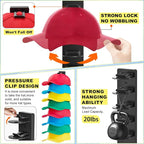 2 Pack MultiLayer Hat Organizer for Baseball Caps, Holds 16 Hats, Hat Hook for Wall, Dual Mount (Adhesive/Screws), Space Savi