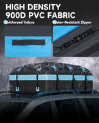 Car Rooftop Cargo Carrier Bag 30 Cubic Feet, Soft-Shell Luggage Cargo Bag Waterproof Bag, Include 2 Reinforced Straps, 6 Door Hooks, Anti-Slip Mat, Luggage Lock
