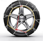2PCS Snow Chains for SUV/Truck/Car in Snow, Sand, Mud and Ice, Universal Adjustable Emergency Portable Snow Tire Chains(KN140