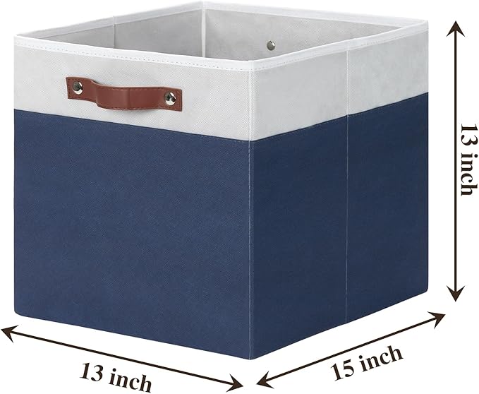 Temary Cube Storage Bins 4Pack Foldable Cube Baskets for Clothes Shelf Storage Basket with Handles, Storage Box Fabric Storag