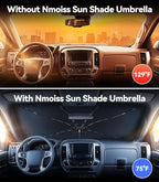 Windshield Sun Shade Umbrella for Sierra - [Vinyl Coating Heat Shield] Protect Car from Sun Rays & Heat Damage Keep Cool and Protect Interior, Spring Structure Edge