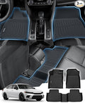 Sunsdrew Floor Mats for 2022-2026 Honda Civic Accessories (Include Sport, Not for Hybrid), for Acura Integra 2023-2025, All Weather Car Mats Front Rear 2 Rows TPE Rubber Raised Edge