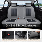 Coverado Seat Covers Full Set, 5 Seats Seat Covers for Cars, Waterproof Nappa Leather Car Seat Covers with Head Pillow, Seat 