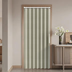 JILRON 100% Blackout Fabric Folding Door Curtain with Magnetic Closure - Accordion Style for Sliding Doors, Closets,Wardrobe 