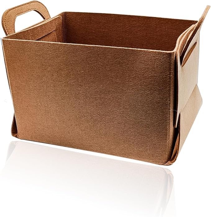 Felt Car Trunk Organizer, Foldable Vehicle Storage Box, Large Capacity Multi-Purpose Automotive Interior Accessories for Cars, S
