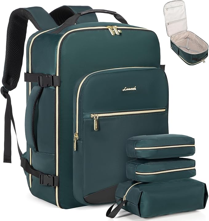 LOVEVOOK Travel Backpack for Women & Men 50L,Airline Approved Carry On Backpack Travel Essentials,TSA Carry on Luggage,Waterp