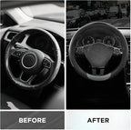 Road Comforts Steering Wheel Cover, Breathable Anti-Slip Leather Steering Wheel Cover, Universal Fit 14.5–15 Inch, Comfortabl