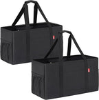 Extra Large Utility Tote Bag, Foldable Reusable Grocery Bags, Collapsible Tote with Metal Wire Frame & Reinforced Bottom Board, Stand up Large Utility Tote for Groceries, Shopping, Storage
