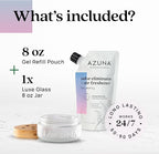 Azuna Air Freshener & Odor Eliminator for Strong Odor | 1 Room Kit Includes (1) Empty Luxe Glass Jar & 8oz Refill with Tea Tr