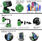 NBTEPEM 27 PCs Green Bling Car Accessories Set for Women, Steering Wheel Covers Universal Fit 15 Inch, Bling License Plate Frame, Bling Phone Holder, Bling Car Coasters (Green Diamond)