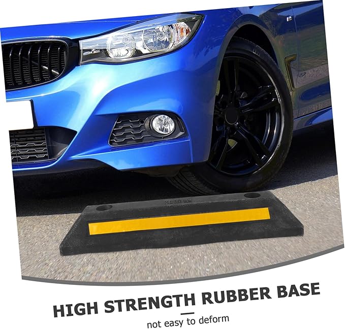 PartyKindom Rubber Parking Stopper Garage Parking Aid for Vehicles Compact Design for Easy Installation for Schools Malls