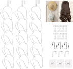LINFIDITE 15 Pack Baseball Hat Rack Hanger Holder Organizer Multi Hook Wall Mounted Over Door Cap Display Storage Rack Cap Ho