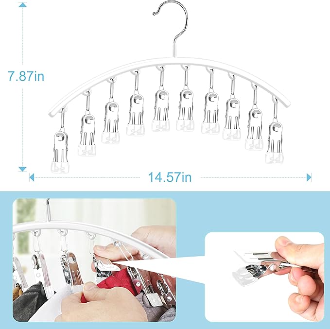 Cuipingoo Hat Hangers for Closet, Metal 2 Pack Hat Organizer Holder for Hanger Closet Display, Hat Racks for Baseball Caps w/