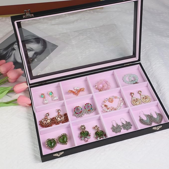 Stratalife Jewelry Organizer Bracelet Earring Holder Organizer Jewelry Drawer Storage Anti Tarnish Bangle Ring Holder Box for